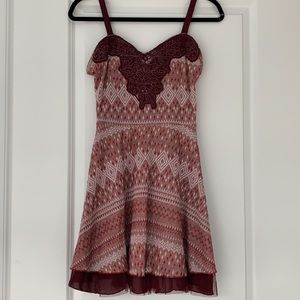 Free People Wine Dress Convertible Straps